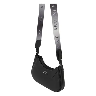 ARMANI EXCHANGE Válltáska 'HOBO' fekete / ezüst