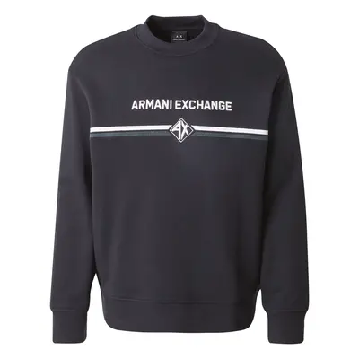 ARMANI EXCHANGE Tréning póló tengerészkék / szürke / fehér