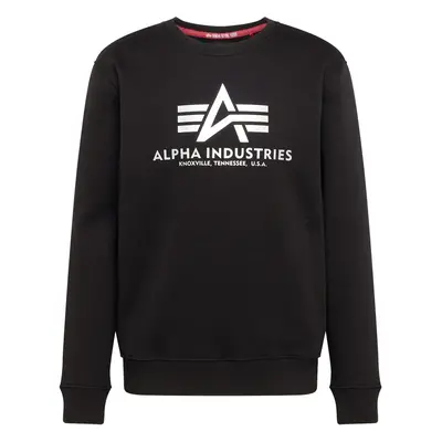 ALPHA INDUSTRIES Tréning póló fekete / fehér