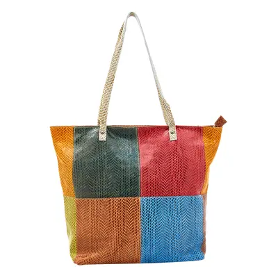 FELIPA Shopper táska kék / narancs / piros / fekete