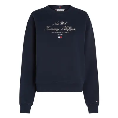 TOMMY HILFIGER Tréning póló tengerészkék / piros / fehér