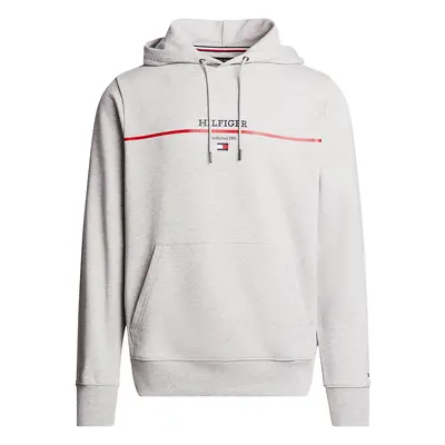 TOMMY HILFIGER Tréning póló sötétkék / szürke melír / piros