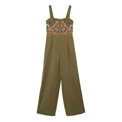 Desigual Kezeslábas 'Paula' barna / sárga / khaki / piros