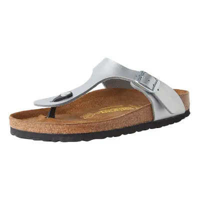 BIRKENSTOCK Ujjelválasztó-pántos szandál 'Gizeh' ezüst