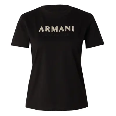 ARMANI EXCHANGE Póló arany / fekete / ezüst