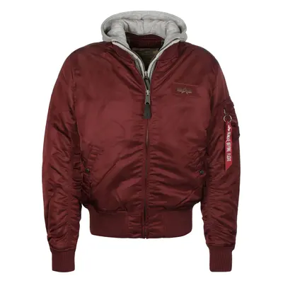 ALPHA INDUSTRIES Átmeneti dzseki 'MA-1 D-Tec' szürke melír / burgundi vörös