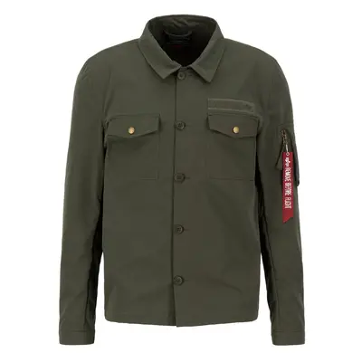 ALPHA INDUSTRIES Átmeneti dzseki khaki / piros / fehér