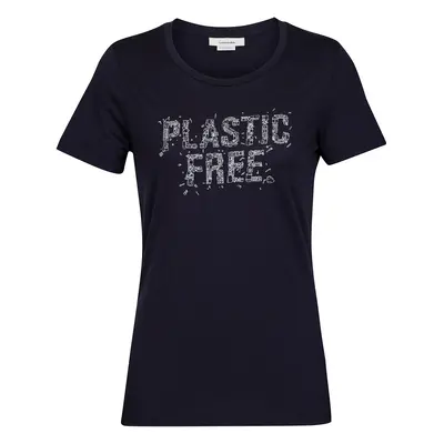 ICEBREAKER Funkcionális felső 'Tech Lite II Plastic Free' tengerészkék / fehér