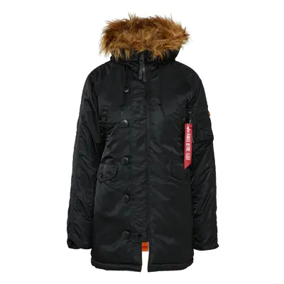 ALPHA INDUSTRIES Téli dzseki barna melír / fekete