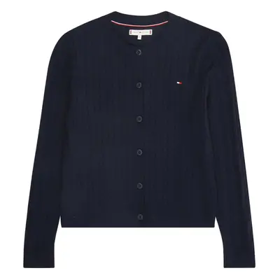 TOMMY HILFIGER Tréning póló 'MINI CABLE CARDIGAN' tengerészkék