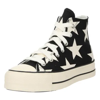 CONVERSE Magas szárú sportcipők 'Chuck Taylor All Star' világos bézs / fekete