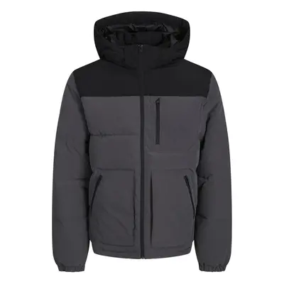 Jack & Jones Plus Téli dzseki 'JJEOtto' sötétszürke / fekete