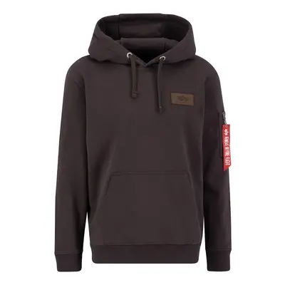 ALPHA INDUSTRIES Tréning póló csokoládé / fehér