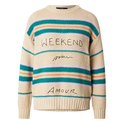 Weekend Max Mara Pulóver 'ANGUS' bézs / smaragd / narancs / fekete