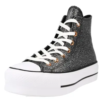 CONVERSE Magas szárú sportcipők 'Chuck Taylor All Star' rozsdabarna / fekete / ezüst / fehér