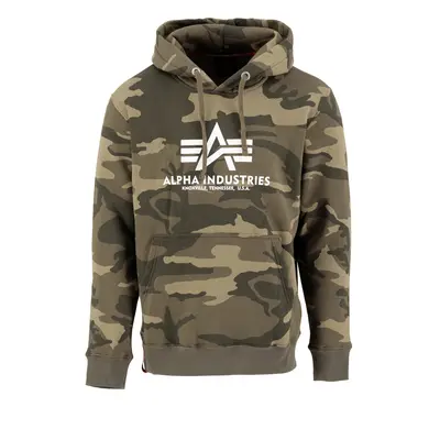 ALPHA INDUSTRIES Tréning póló barna / olíva / fehér