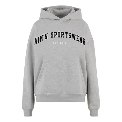 Aim'n Tréning póló 'Varsity Sweat' szürke / fekete / fehér