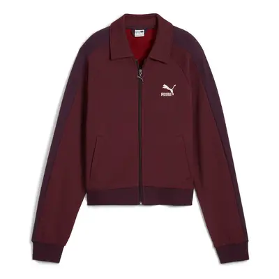 PUMA Tréning dzseki 'T7' bordó / merlot / fehér