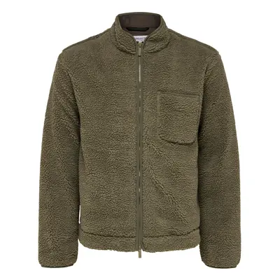 SELECTED HOMME Polár dzseki khaki