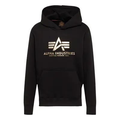 ALPHA INDUSTRIES Tréning póló arany / fekete