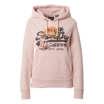 Superdry Tréning póló narancs / rózsaszín / fekete