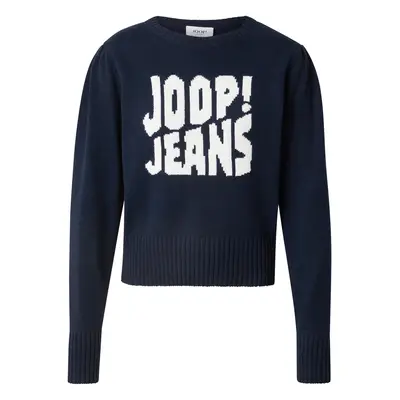 JOOP! Jeans Pulóver 'Kali' sötétkék / fehér