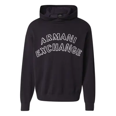 ARMANI EXCHANGE Pulóver fekete / fehér