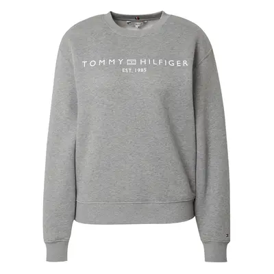 TOMMY HILFIGER Tréning póló szürke melír / fehér