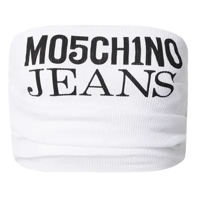 Moschino Jeans Top fekete / fehér