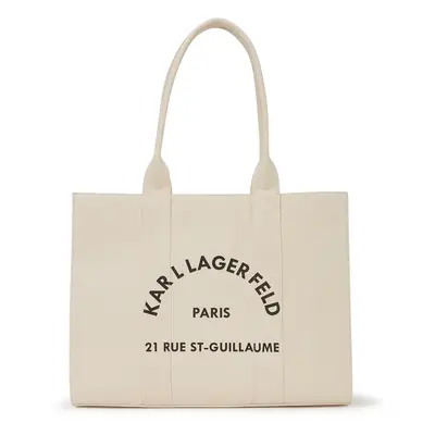 Karl Lagerfeld Shopper táska 'Guillaume' bézs / fekete