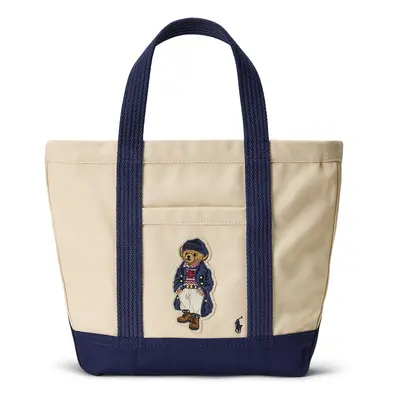 Polo Ralph Lauren Shopper táska ekrü / tengerészkék / karamell / sötétvörös