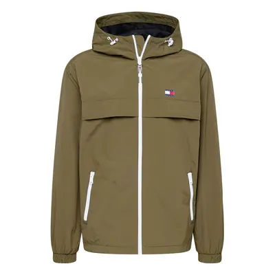 Tommy Jeans Átmeneti parka 'Chicago' khaki / piros / fehér