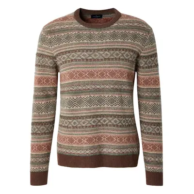 Hackett London Pulóver 'FAIRISLE' bézs / zöld / piros