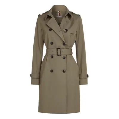 TOMMY HILFIGER Átmeneti kabátok 'COTTON DB SLIM FIT TRENCH' barna