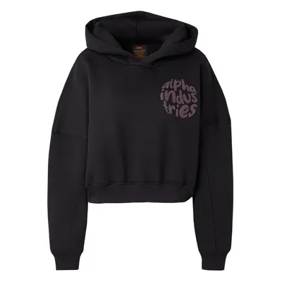 ALPHA INDUSTRIES Tréning póló mályva / fekete