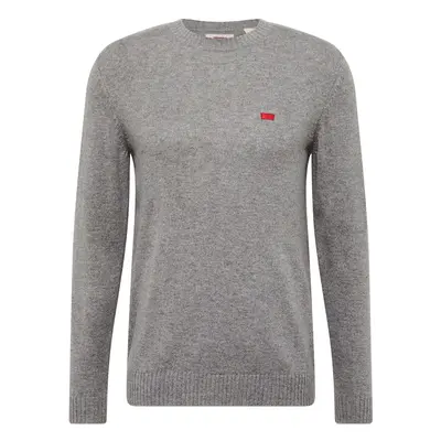 LEVI'S ® Pulóver 'Original HM Sweater' szürke / piros / fehér