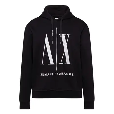 ARMANI EXCHANGE Tréning póló fekete / fehér