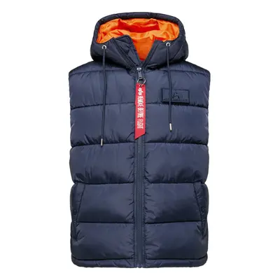 ALPHA INDUSTRIES Mellény tengerészkék / sötét narancssárga / rikító piros / piszkosfehér