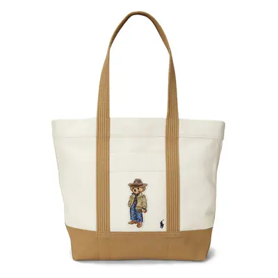 Polo Ralph Lauren Shopper táska sötétkék / barna / karamell / természetes fehér