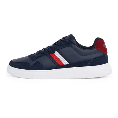 TOMMY HILFIGER Rövid szárú sportcipők tengerészkék / piros / fehér