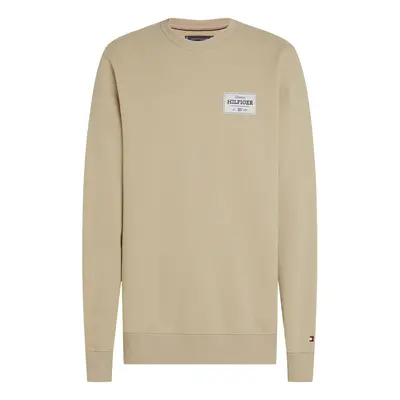 TOMMY HILFIGER Tréning póló khaki / fekete / piszkosfehér