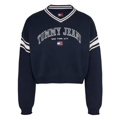 Tommy Jeans Pulóver tengerészkék / piros / piszkosfehér