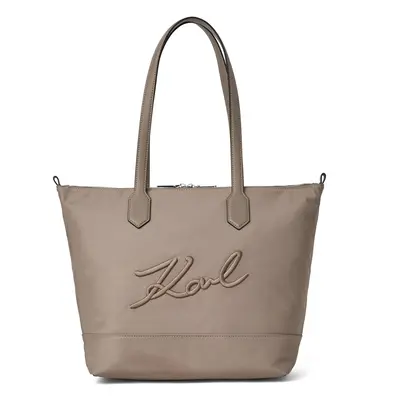 Karl Lagerfeld Shopper táska ' SIGNATURE MEDIUM ' szürke