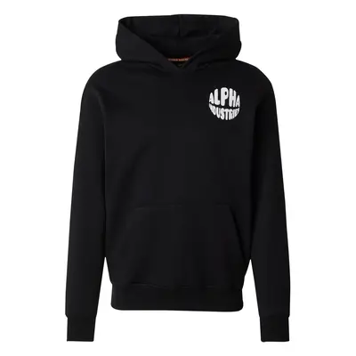 ALPHA INDUSTRIES Tréning póló fekete / fehér