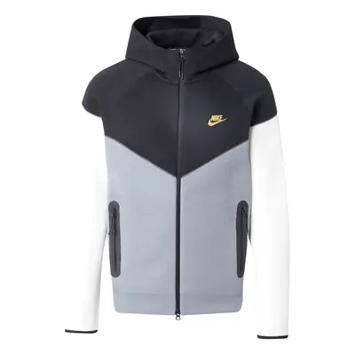 Nike Sportswear Tréning dzseki 'TCH FLEECE' bazaltszürke / fekete / fehér