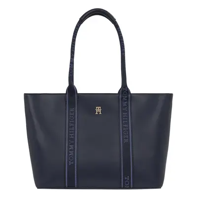 TOMMY HILFIGER Shopper táska kék / tengerészkék / arany