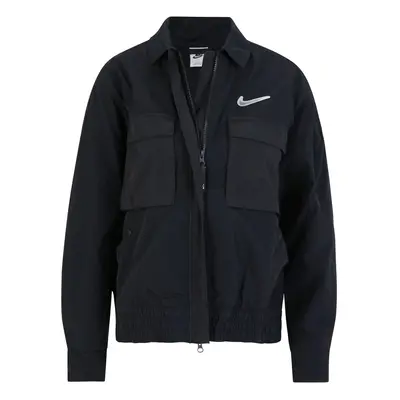 Nike Sportswear Átmeneti dzseki fekete / fehér