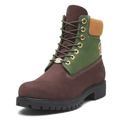 TIMBERLAND Fűzős csizma barna / zöld / narancs