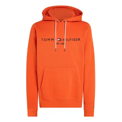 TOMMY HILFIGER Tréning póló narancs / sötétvörös / fekete / fehér