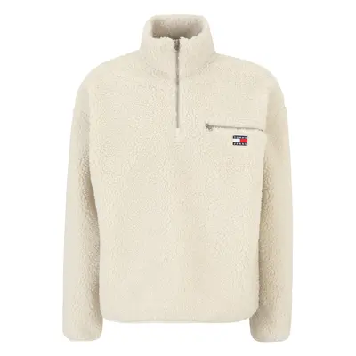 Tommy Jeans Pulóver világos bézs / tengerészkék / piros / fehér